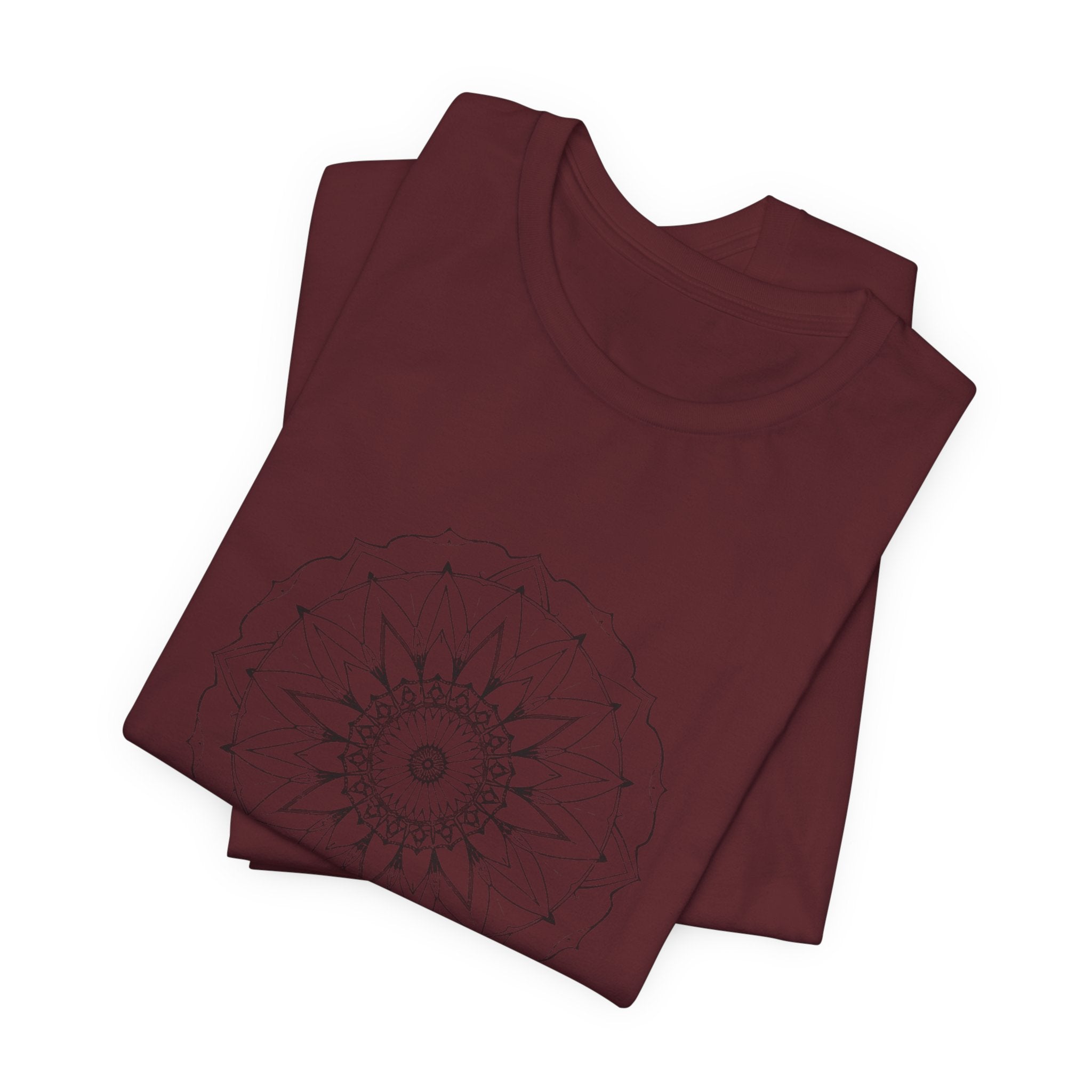 Mandala 6 Distressed T-Shirt | Spiritual Mandala Shirt — Sacred Geometry Gift Tee