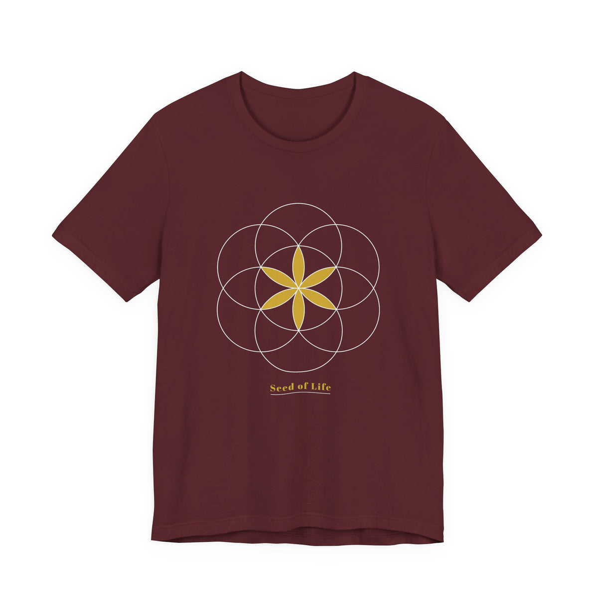 Seed of Life Gold Series T-Shirt | Premium Sacred Geometry Shirt — Gold Ink Creation Symbol Tee
