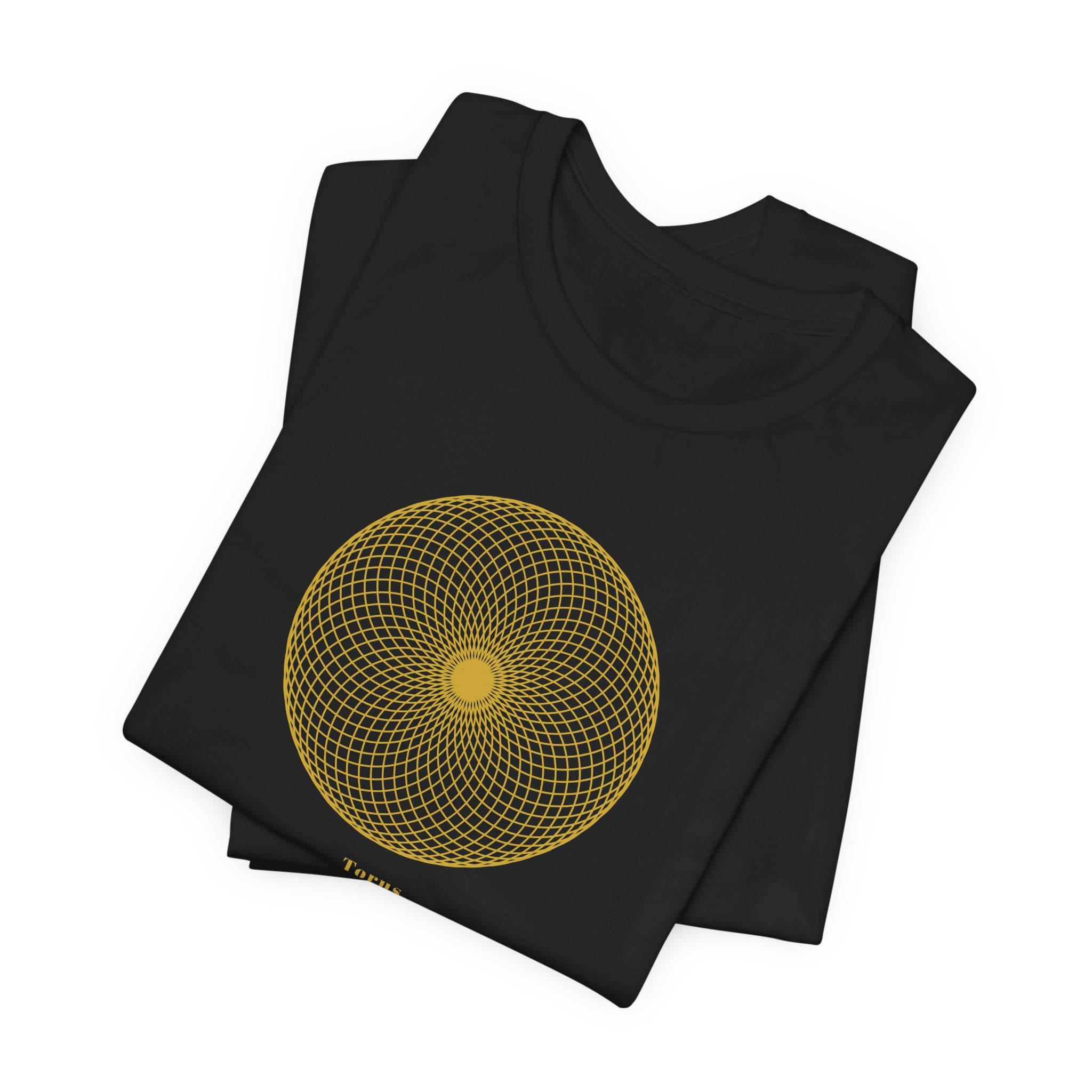 Torus Gold Series T-Shirt | Premium Sacred Geometry Shirt — Gold Ink Energy Field Spiritual Tee