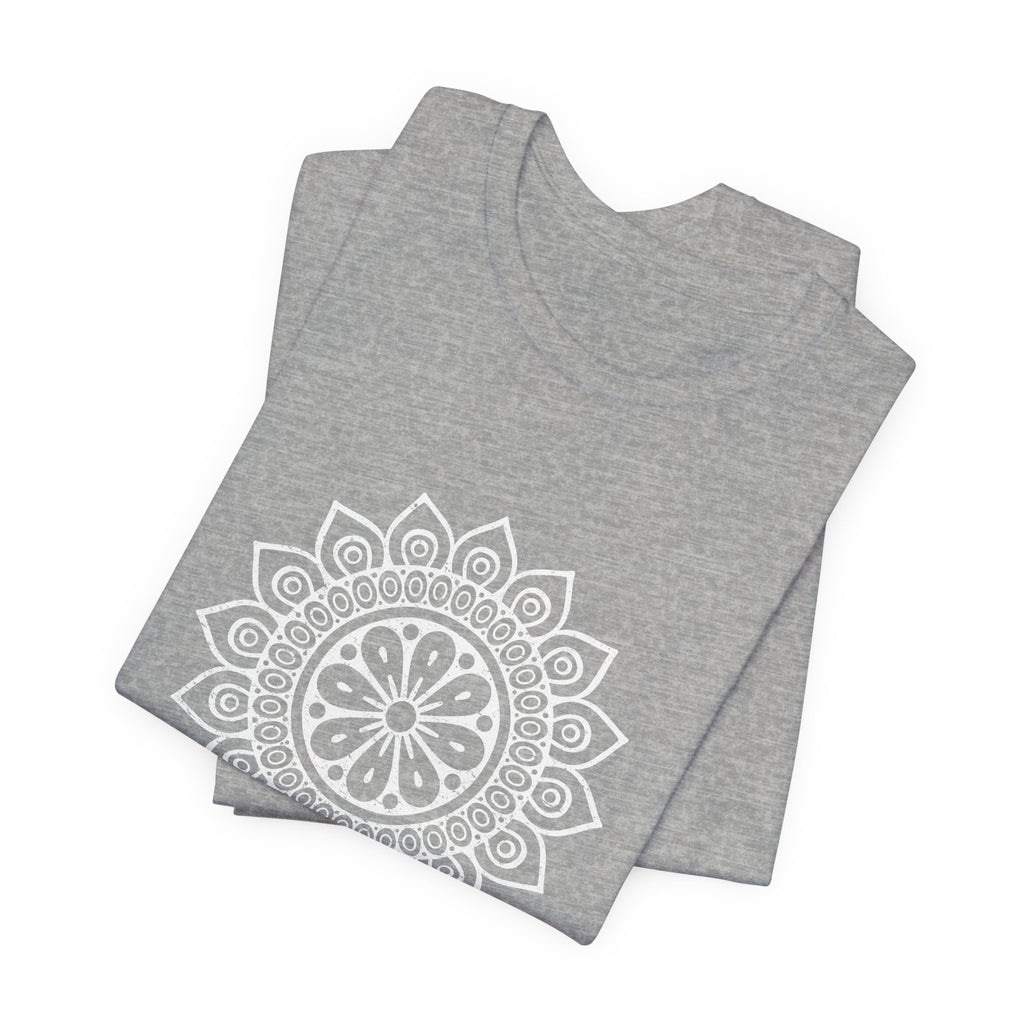 Mandala 8 Distressed T-Shirt | Spiritual Mandala Shirt — Sacred Geometry Gift Tee