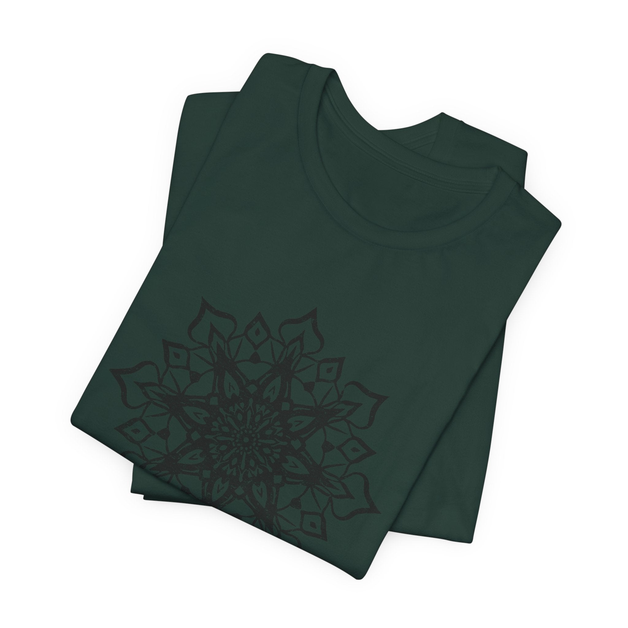 Mandala 1 Distressed T-Shirt | Spiritual Mandala Shirt — Sacred Geometry Gift Tee