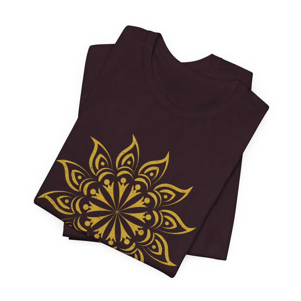 Mandala 2 Distressed T-Shirt | Spiritual Mandala Shirt — Sacred Geometry Gift Tee