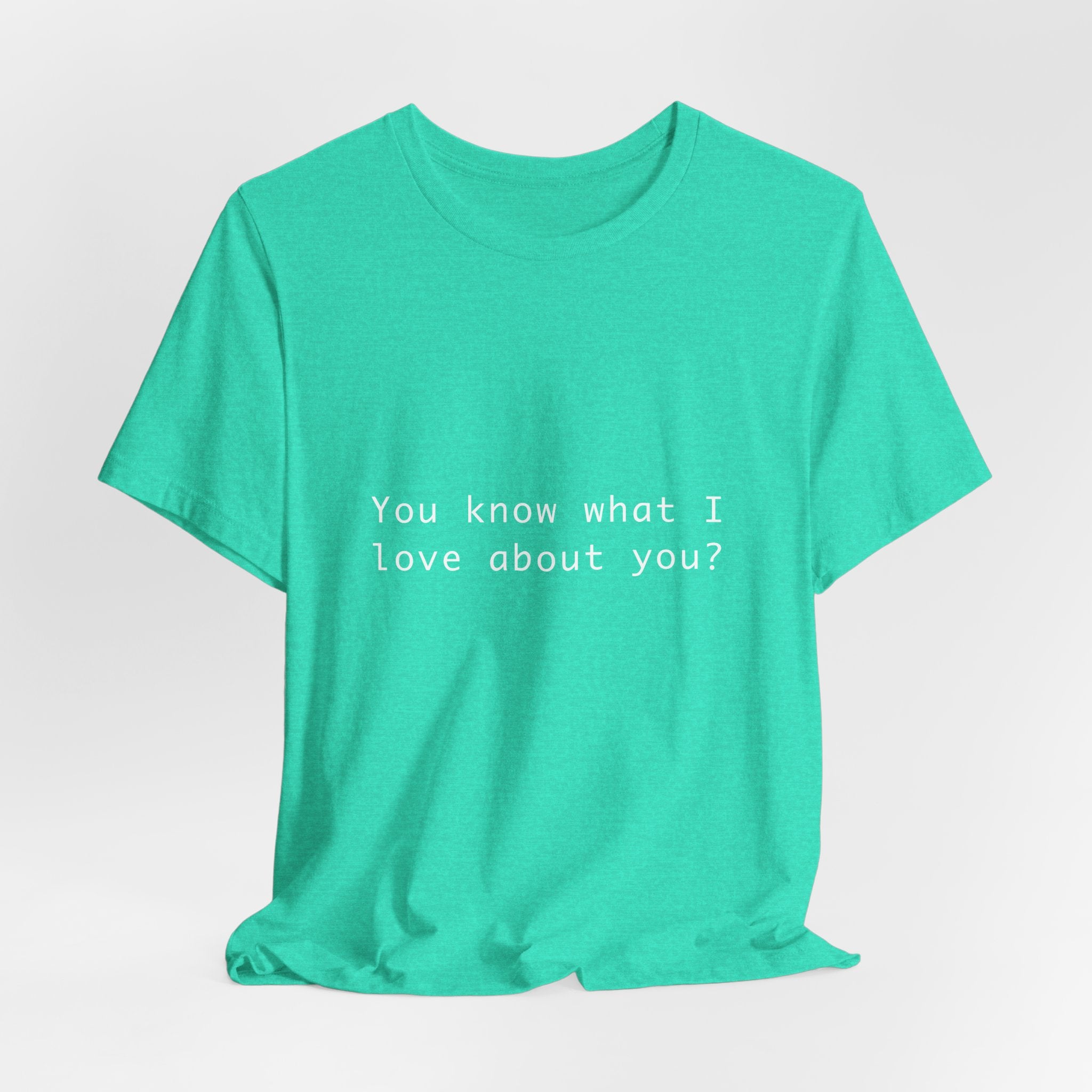 You Know What I Love About You T-Shirt | Love Shirt — Funny Heartfelt Gift Tee