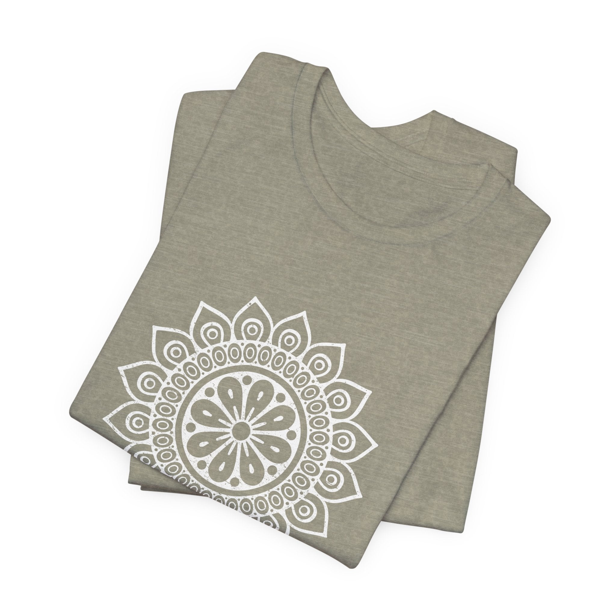 Mandala 8 Distressed T-Shirt | Spiritual Mandala Shirt — Sacred Geometry Gift Tee