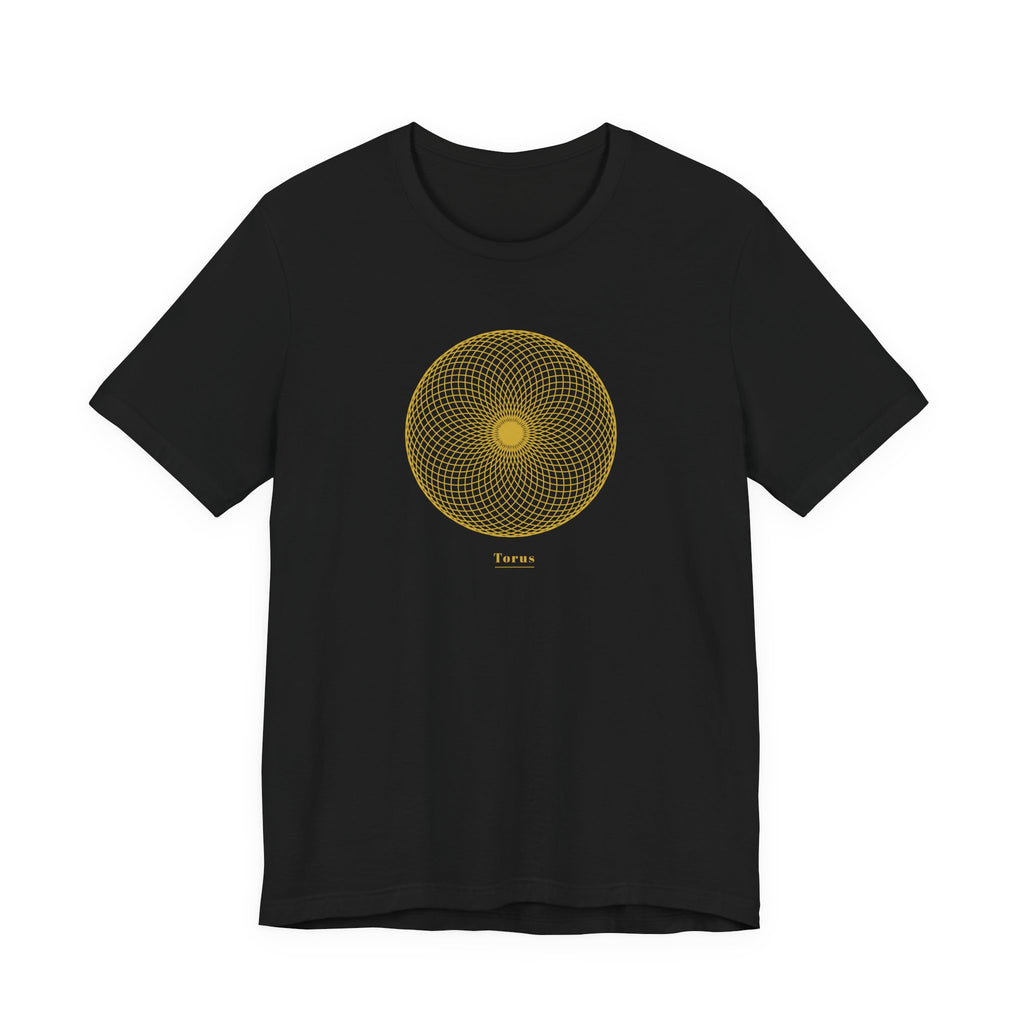 Torus Gold Series T-Shirt | Premium Sacred Geometry Shirt — Gold Ink Energy Field Spiritual Tee