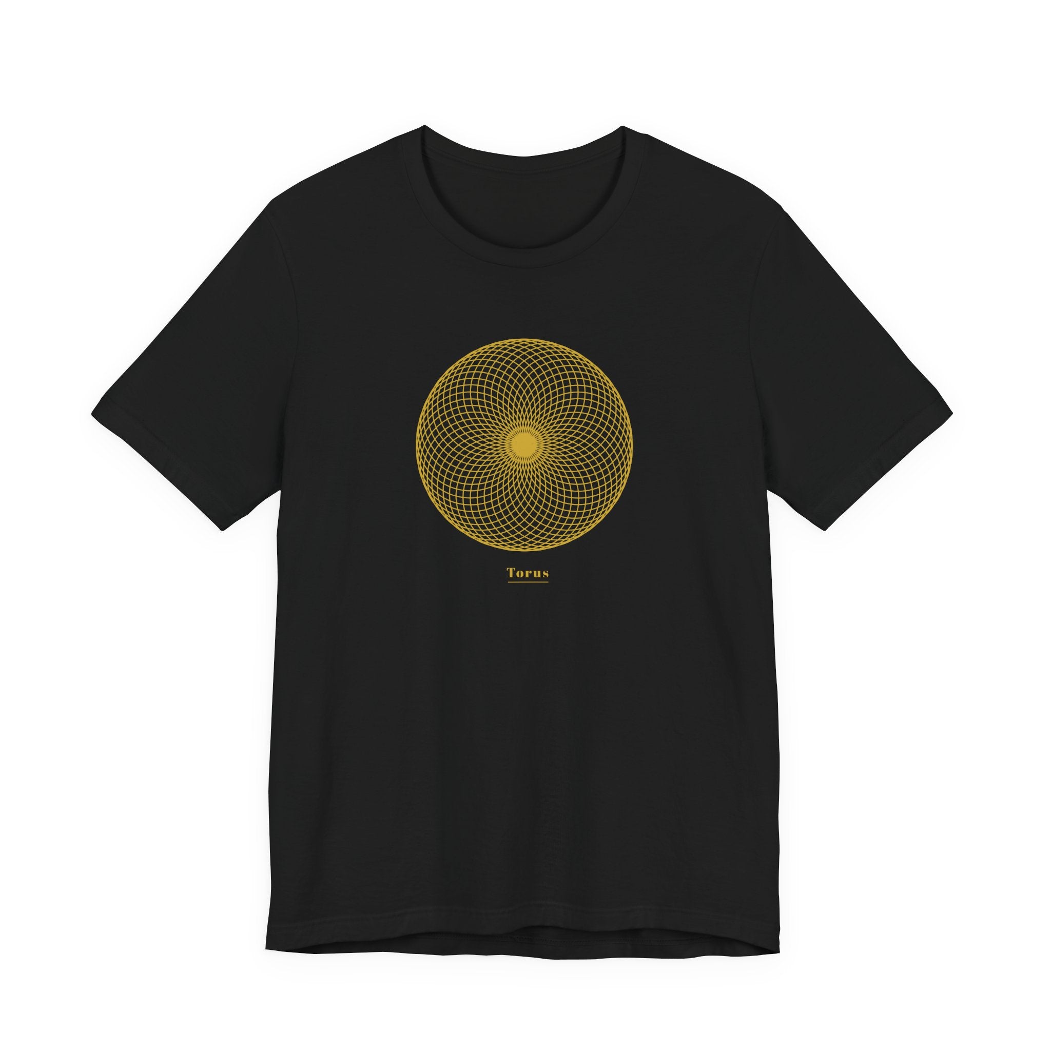 Torus Gold Series T-Shirt | Premium Sacred Geometry Shirt — Gold Ink Energy Field Spiritual Tee