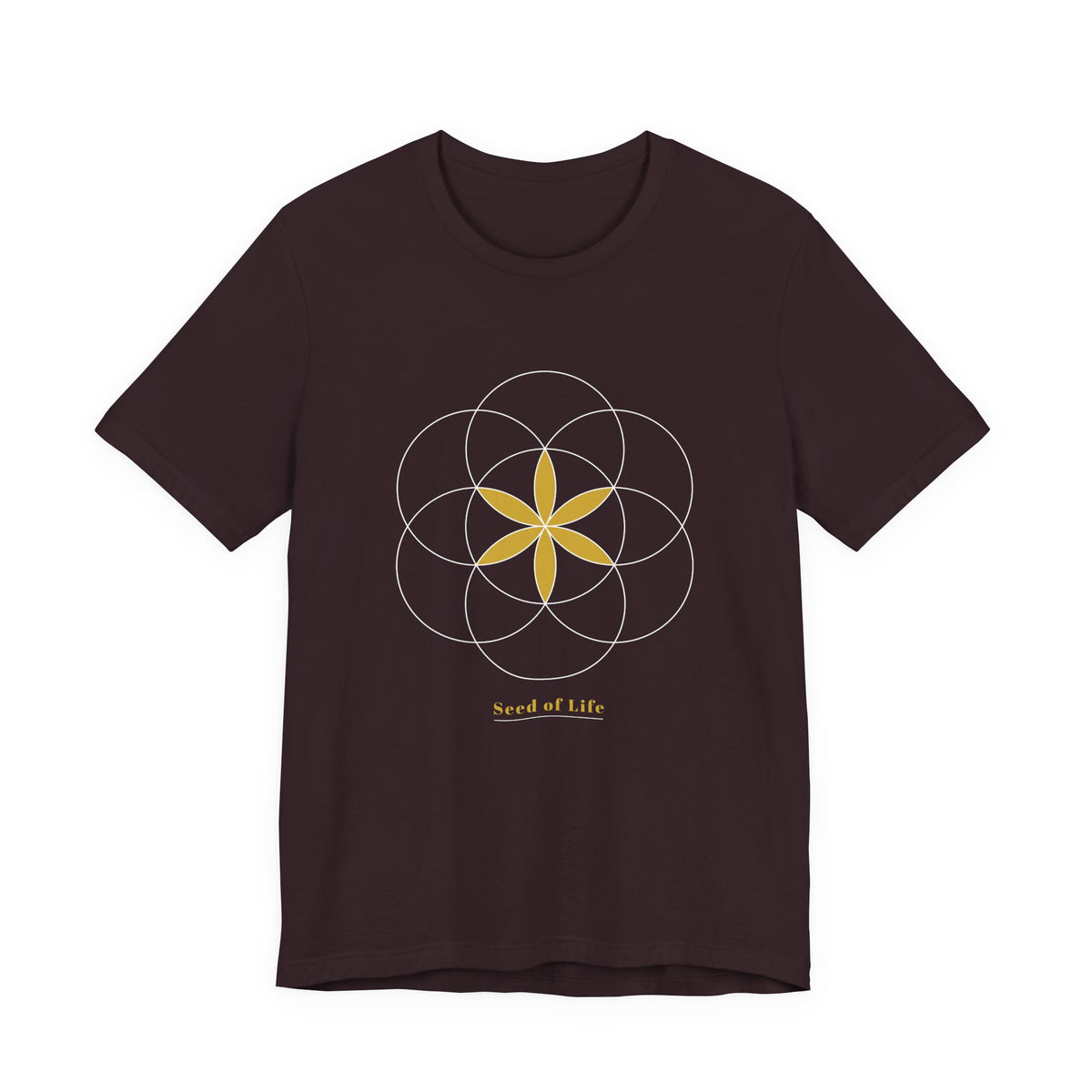 Seed of Life Gold Series T-Shirt | Premium Sacred Geometry Shirt — Gold Ink Creation Symbol Tee