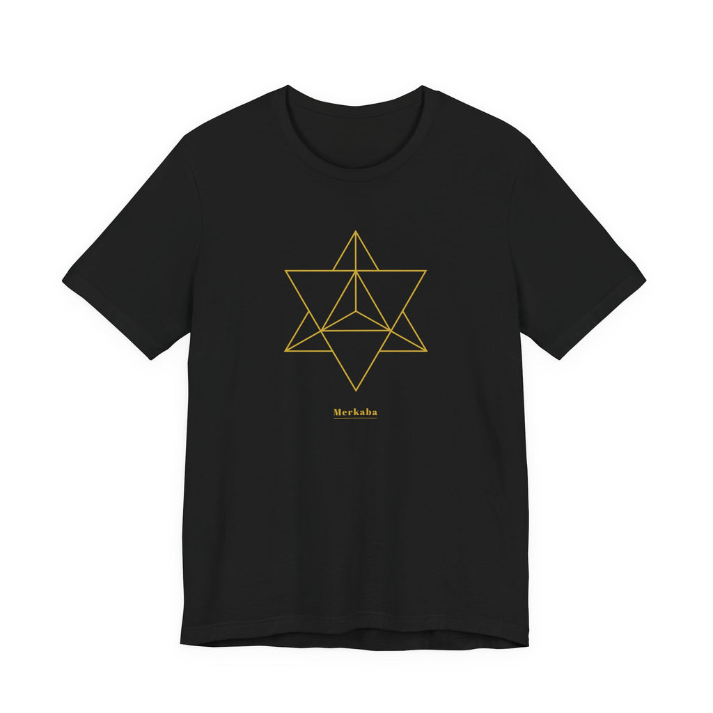 Merkaba Gold Series T-Shirt | Premium Sacred Geometry Shirt — Gold Ink Spiritual Awakening Tee
