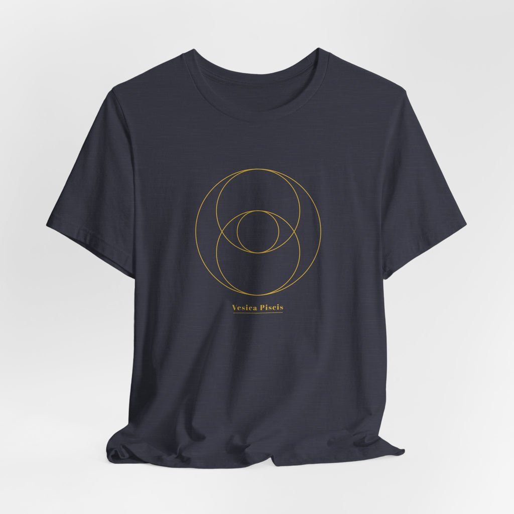 Vesica Piscis Gold Series T-Shirt | Premium Sacred Geometry Shirt — Gold Ink Sacred Feminine Tee
