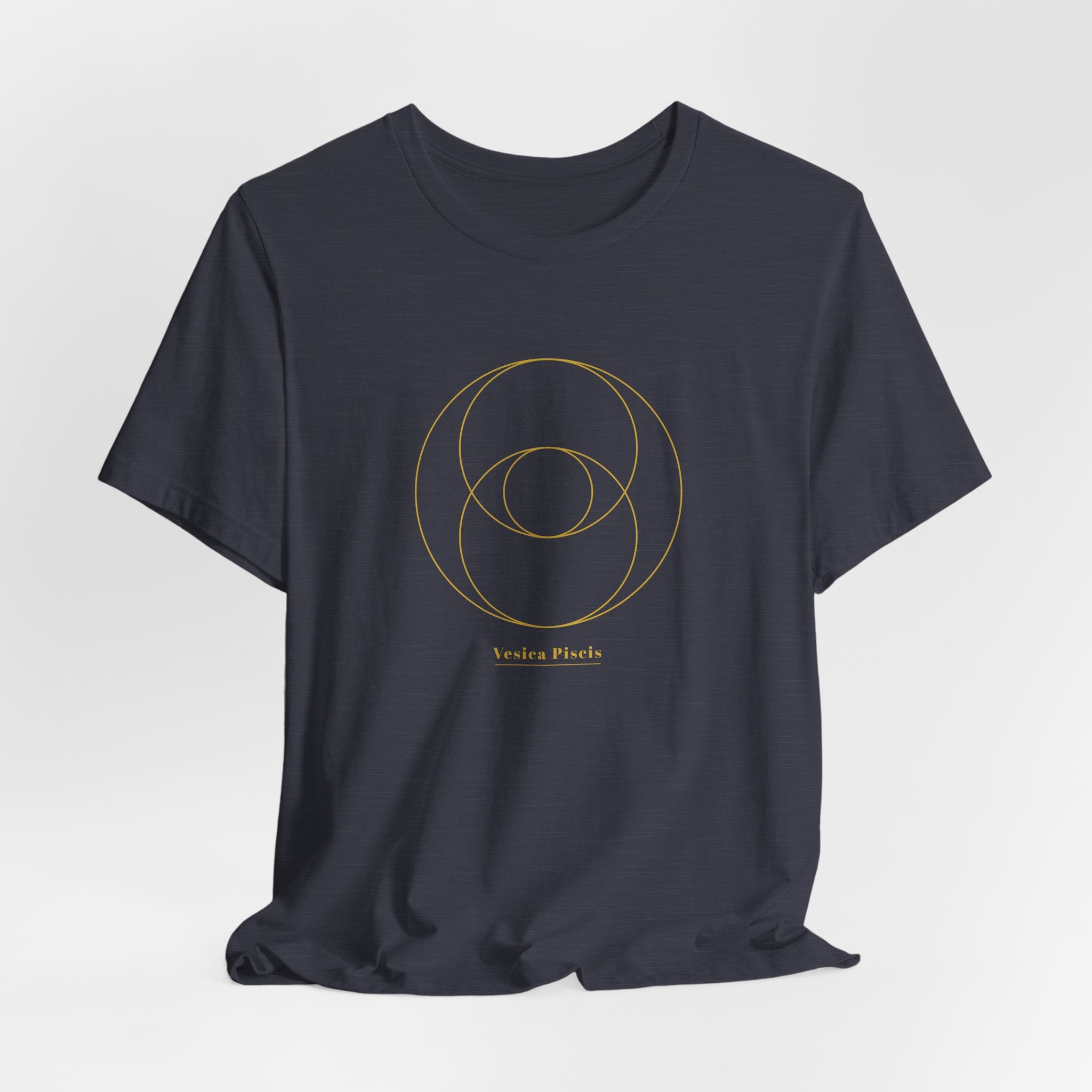 Vesica Piscis Gold Series T-Shirt | Premium Sacred Geometry Shirt — Gold Ink Sacred Feminine Tee