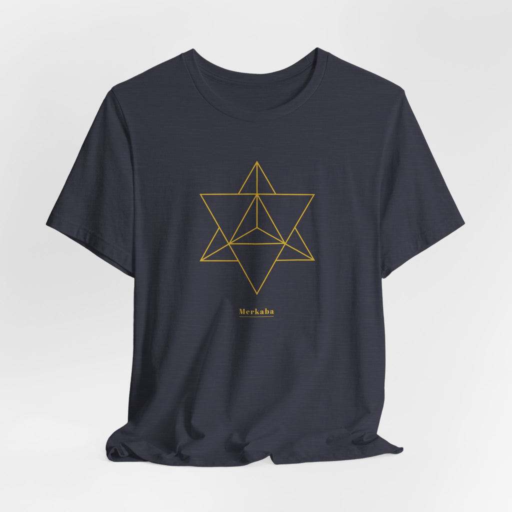 Merkaba Gold Series T-Shirt | Premium Sacred Geometry Shirt — Gold Ink Spiritual Awakening Tee