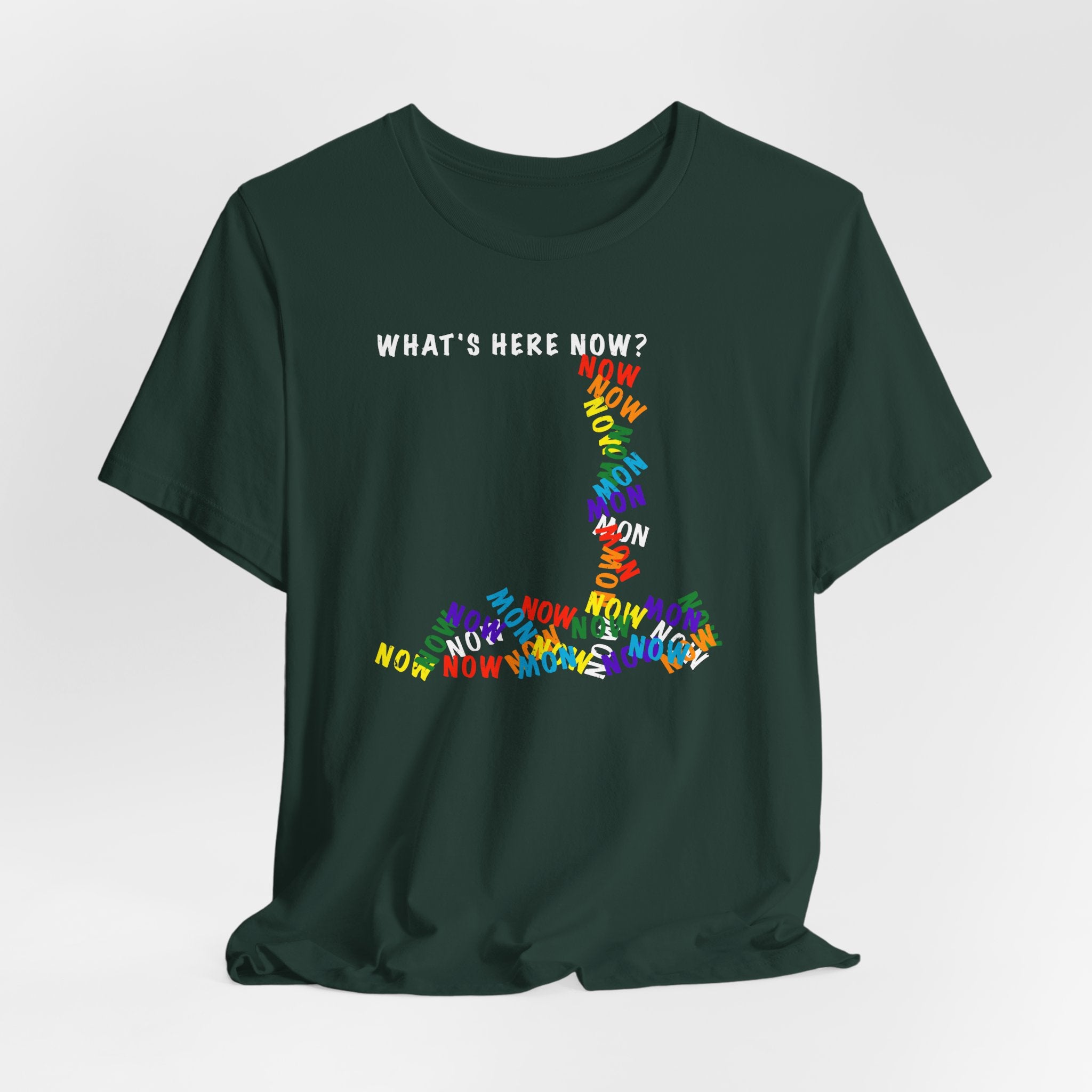 What's Here Now T-Shirt | Mindfulness Shirt — Present Moment Spiritual Awareness Tee