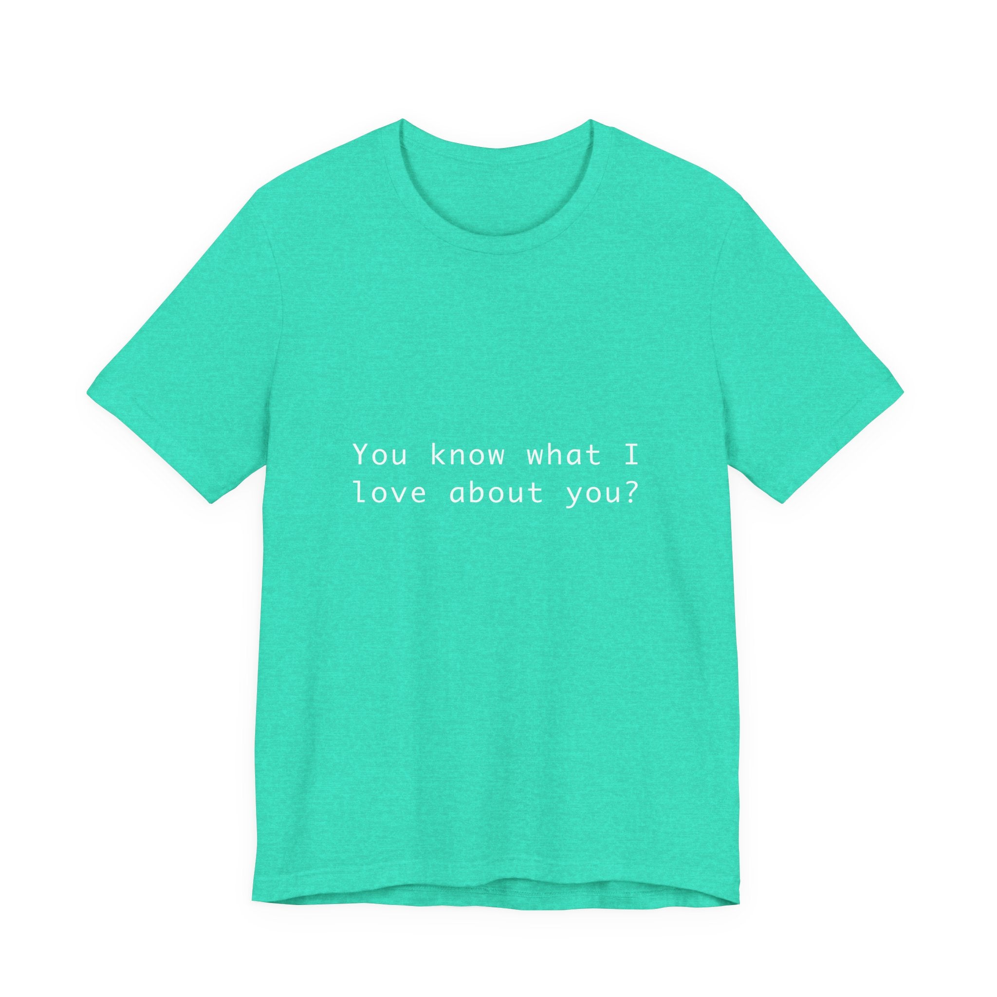 You Know What I Love About You T-Shirt | Love Shirt — Funny Heartfelt Gift Tee