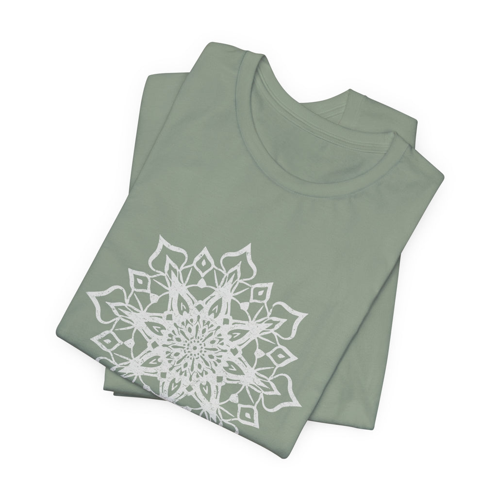 Mandala 1 Distressed T-Shirt | Spiritual Mandala Shirt — Sacred Geometry Gift Tee