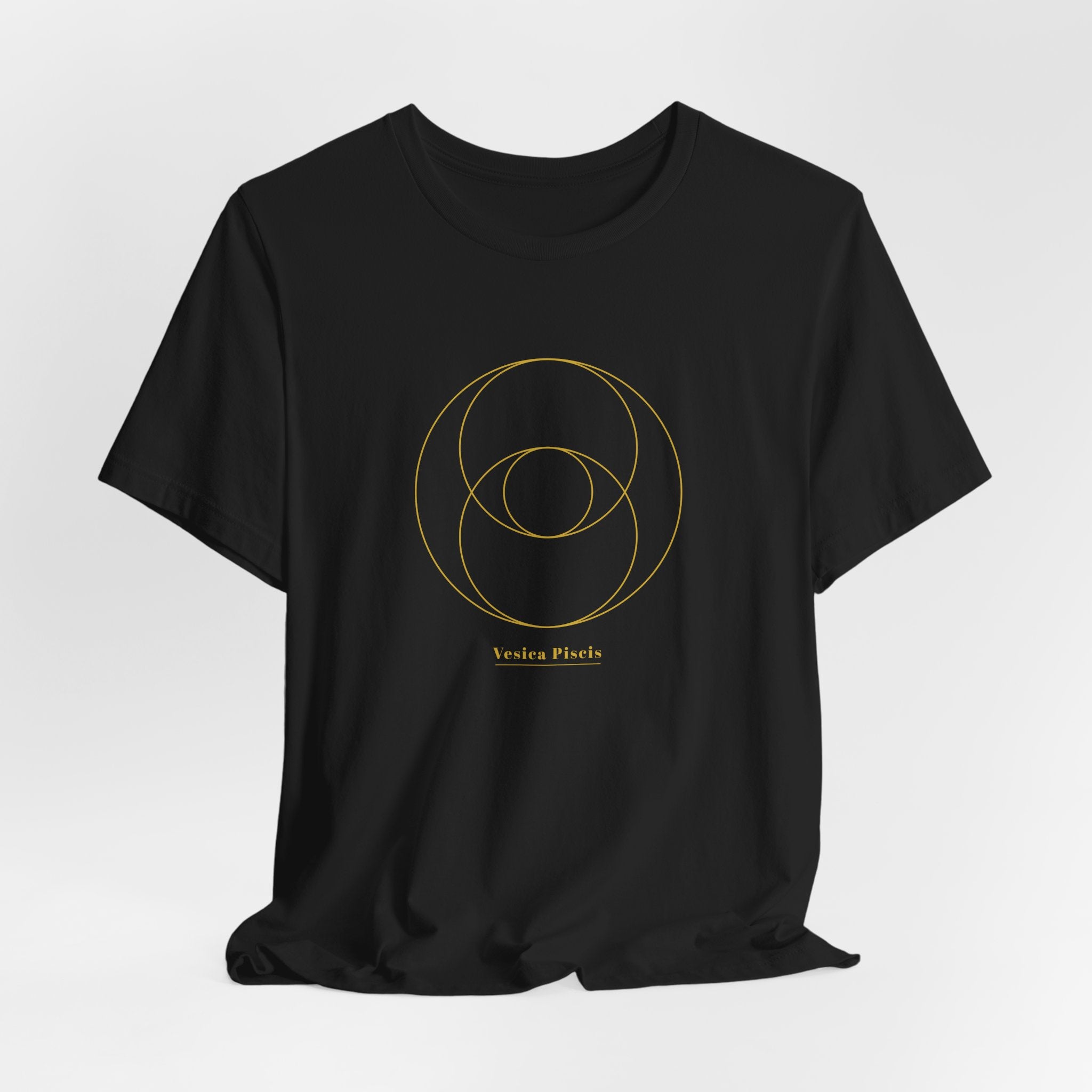 Vesica Piscis Gold Series T-Shirt | Premium Sacred Geometry Shirt — Gold Ink Sacred Feminine Tee