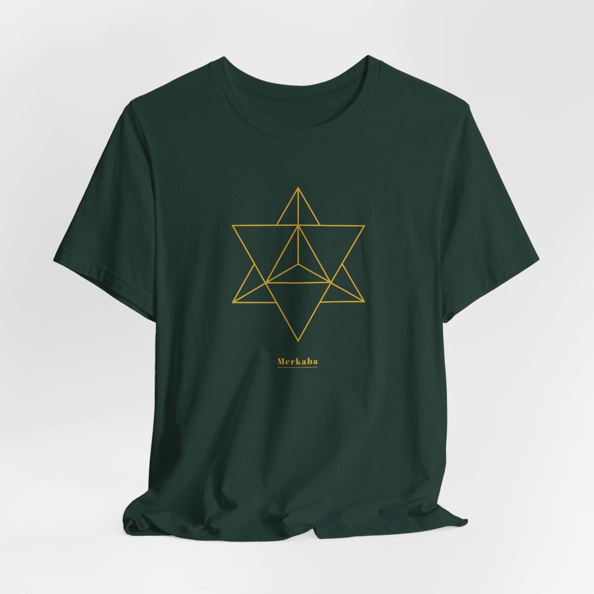 Merkaba Gold Series T-Shirt | Premium Sacred Geometry Shirt — Gold Ink Spiritual Awakening Tee