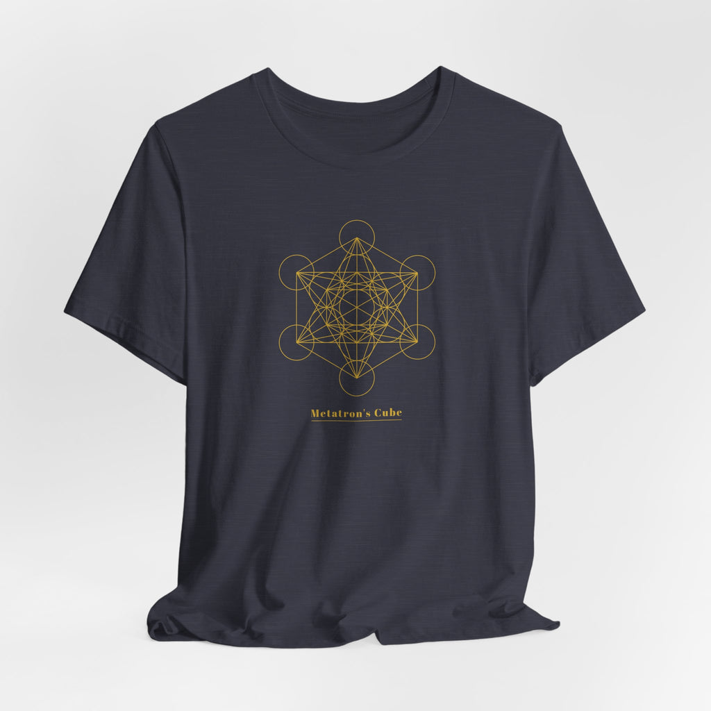 Metatron's Cube Gold Series T-Shirt | Premium Sacred Geometry Shirt — Gold Ink Archangel Tee