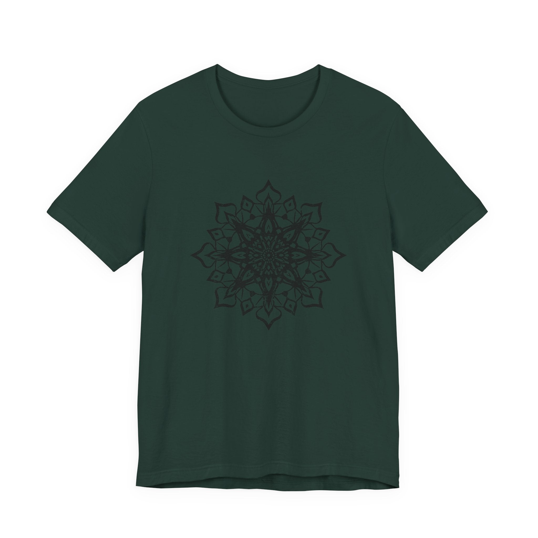 Mandala 1 Distressed T-Shirt | Spiritual Mandala Shirt — Sacred Geometry Gift Tee