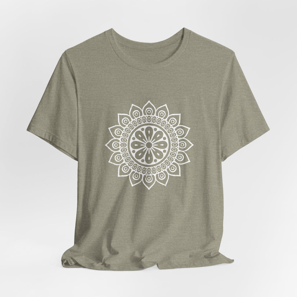 Mandala 8 Distressed T-Shirt | Spiritual Mandala Shirt — Sacred Geometry Gift Tee